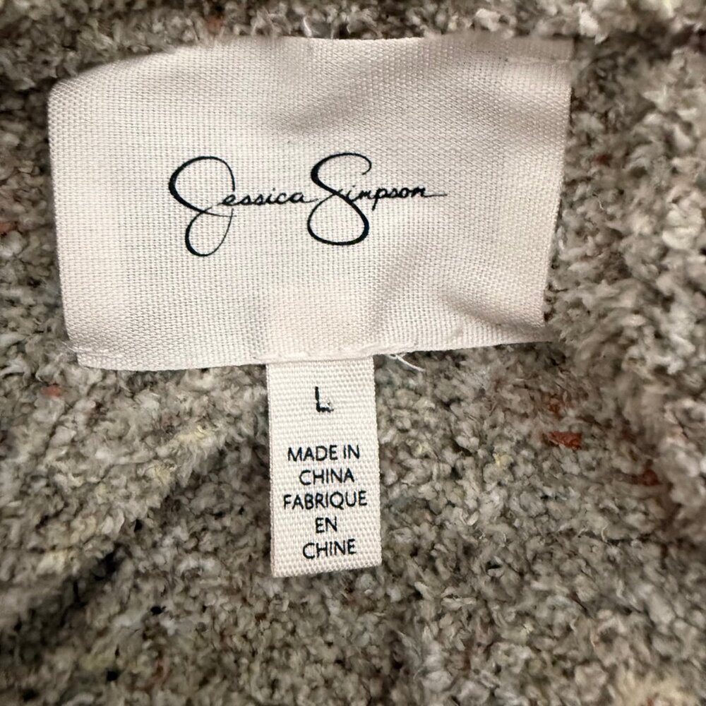 Jessica Simpson Bouclé Knit Sweater | Sage Green | Size L - Picture 9 of 11
